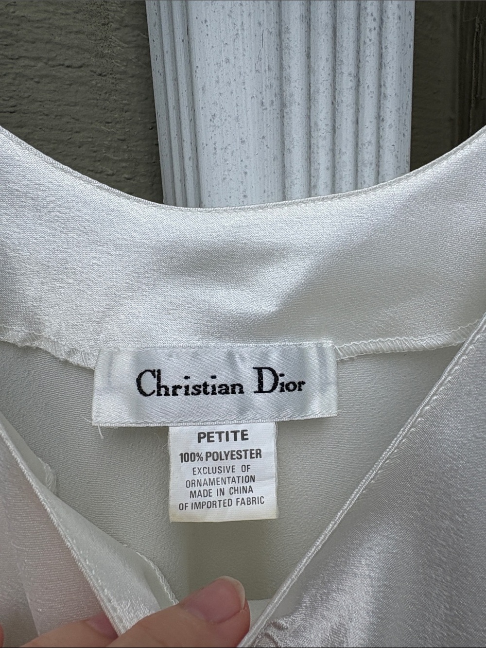 Vtg Dior White Satin Slip Dress from NeimanMarcus. Sz Pettitte. Worn once. ❤️❤️